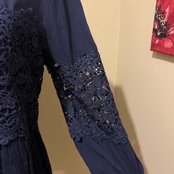 Andre by Unit Lace overlay Mini Dress /Tunic, size Medium - Picture 3 of 10